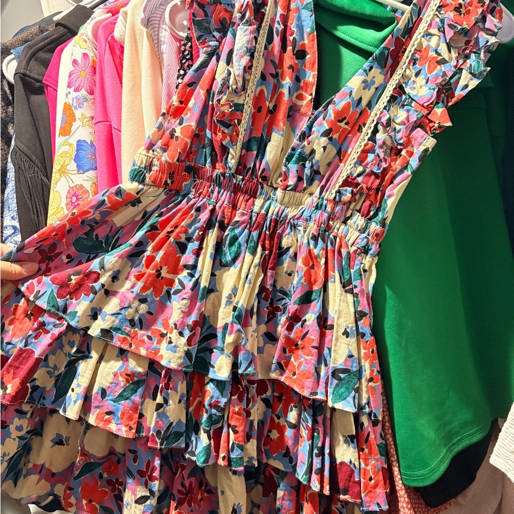 Karlie Floral Multicolor Backless Dress